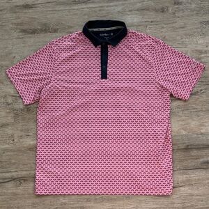 Walter Hagen Men’s Performance 11 Pink and Navy Polo Shirt